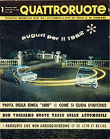 Copertina Quattroruote Gennaio 1962