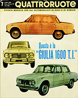 Copertina Quattroruote Luglio 1962