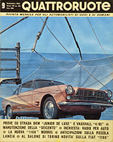 Copertina Quattroruote Settembre 1962
