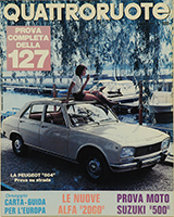 Copertina Quattroruote Giugno 1971