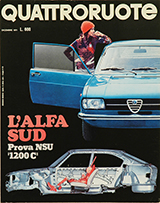 Copertina Quattroruote Dicembre 1971