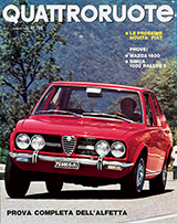 Copertina Quattroruote Luglio 1972
