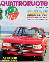 Copertina Quattroruote Ottobre 1972