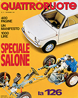 Copertina Quattroruote Novembre 1972