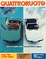 Copertina Quattroruote Gennaio 1973