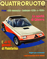 Copertina Quattroruote Marzo 1973