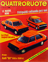 Copertina Quattroruote Aprile 1973