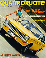 Copertina Quattroruote Settembre 1973