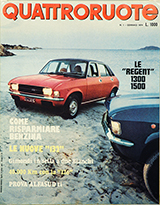 Copertina Quattroruote Gennaio 1974
