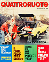 Copertina Quattroruote Marzo 1974