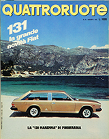 Copertina Quattroruote Agosto 1974