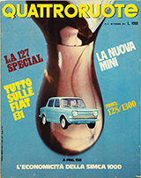 Copertina Quattroruote Settembre 1974