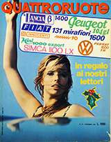 Copertina Quattroruote Dicembre 1974