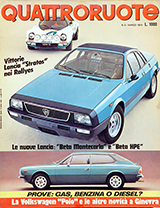 Copertina Quattroruote Marzo 1975