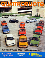 Copertina Quattroruote Ottobre 1975
