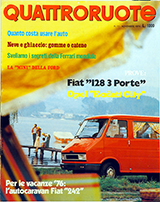 Copertina Quattroruote Novembre 1975