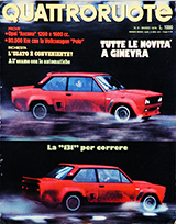 Copertina Quattroruote Marzo 1976