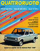 Copertina Quattroruote Giugno 1976