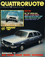 Copertina Quattroruote Settembre 1976
