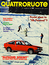Copertina Quattroruote Gennaio 1977