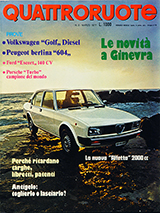 Copertina Quattroruote Marzo 1977