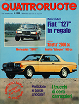 Copertina Quattroruote Maggio 1977