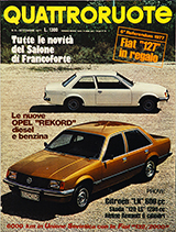 Copertina Quattroruote Agosto 1977