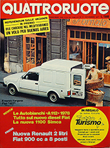 Copertina Quattroruote Ottobre 1977