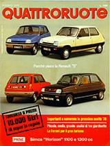 Copertina Quattroruote Agosto 1978