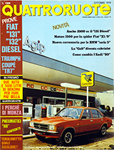 Copertina Quattroruote Ottobre 1978