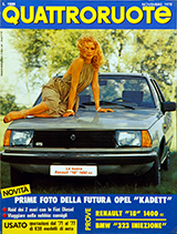 Copertina Quattroruote Novembre 1978