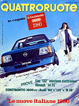 Copertina Quattroruote Gennaio 1980