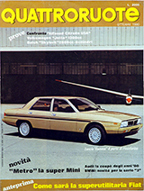 Copertina Quattroruote Ottobre 1980