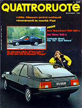 Copertina Quattroruote Novembre 1980