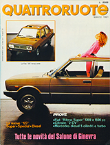 Copertina Quattroruote Marzo 1981