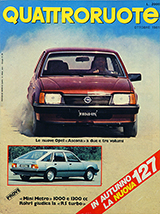 Copertina Quattroruote Ottobre 1981