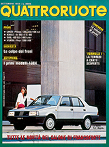 Copertina Quattroruote Settembre 1983