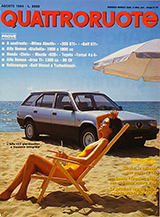 Copertina Quattroruote Agosto 1984