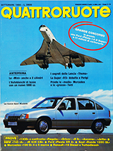 Copertina Quattroruote Settembre 1984