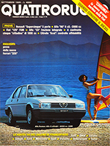 Copertina Quattroruote Settembre 1985