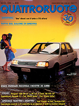 Copertina Quattroruote Marzo 1986