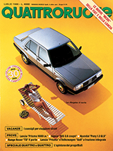 Copertina Quattroruote Luglio 1986