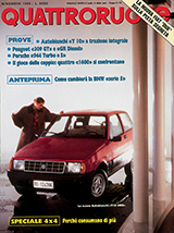 Copertina Quattroruote Novembre 1986