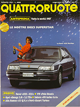 Copertina Quattroruote Gennaio 1987