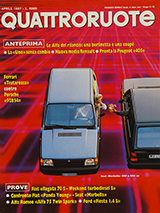 Copertina Quattroruote Aprile 1987