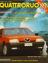 Copertina Quattroruote Ottobre 1987
