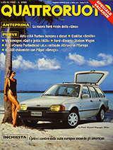 Copertina Quattroruote Luglio 1988