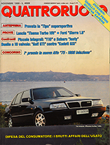 Copertina Quattroruote Novembre 1988