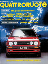 Copertina Quattroruote Settembre 1989