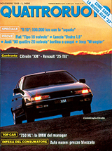 Copertina Quattroruote Novembre 1989